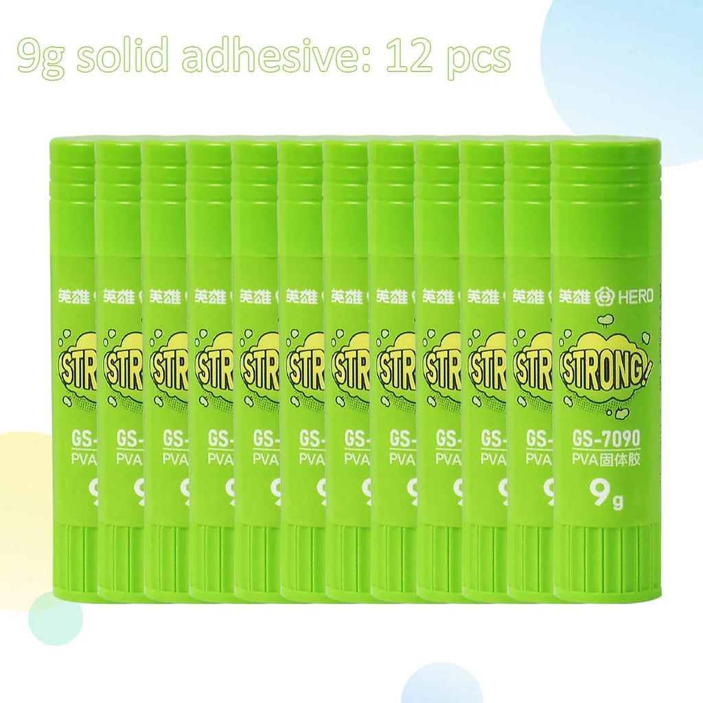WQN-12pcs Formaldehyde-Free Strong Adhesion PVA Small and Convenient Daily DIY Handcraft Office School Supplies