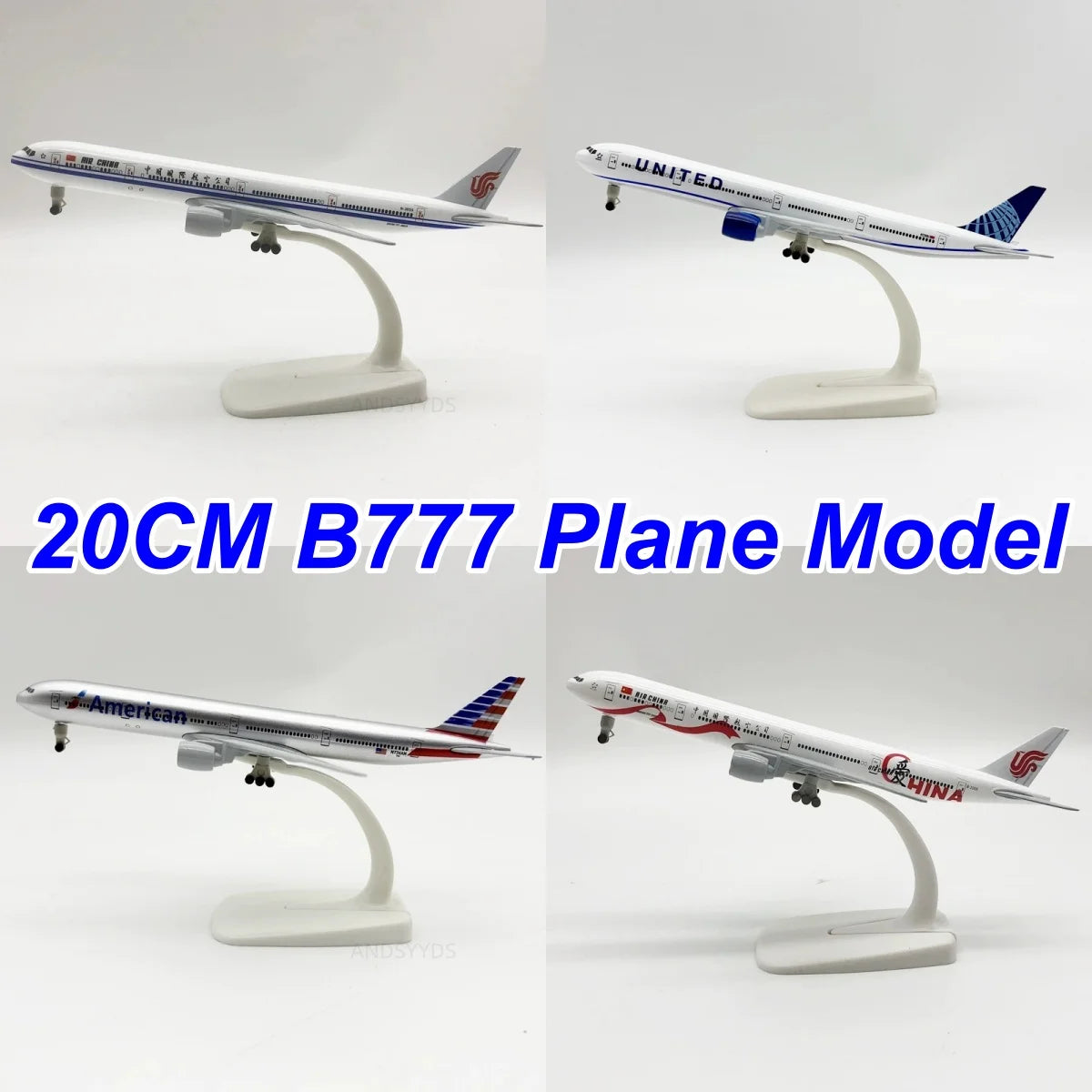 Toys Diecast Alloy 20cm Airplane B777 Series Airways Plane Model With Base Adult/Children Enthusiast Gift Ornament