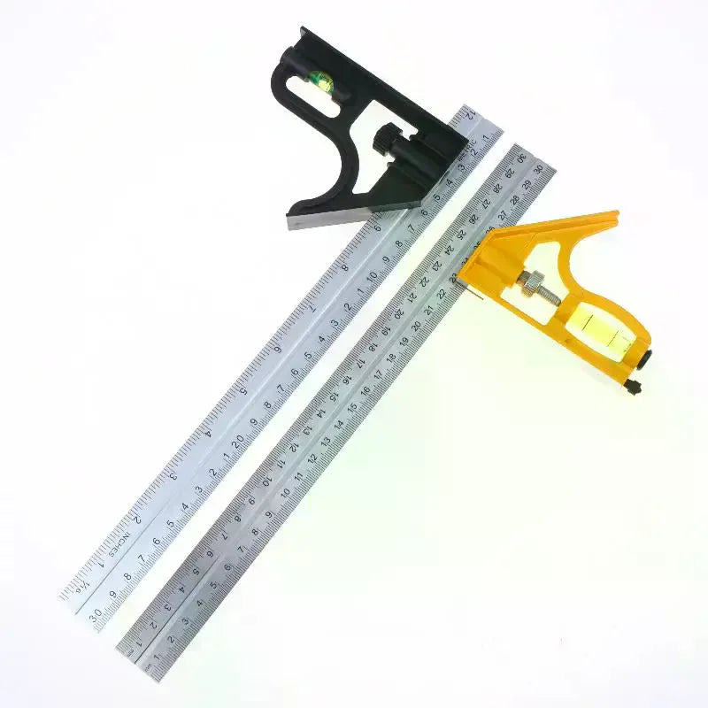 1Pcs Multifunctional 300MM Adjustable Angle Ruler 12" Combination Square Ruler Woodworking Level Gauge Angle Metric Ruler