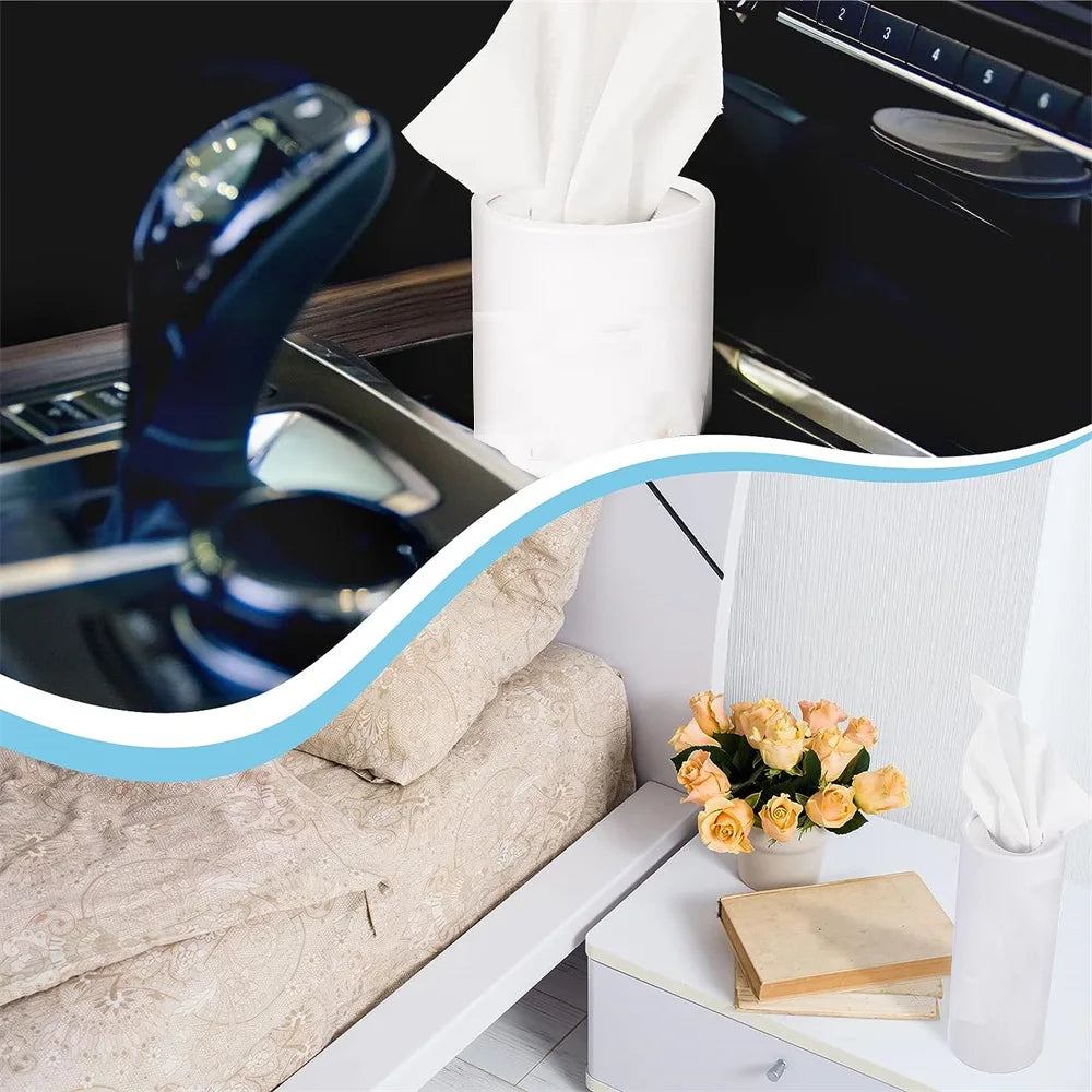 1pc 16cm Cylindrical Tissue Box Car Tissue Box,Creative Roll Paper Draw Paper Storage Box  Also Suitable for Kitchen Living Room
