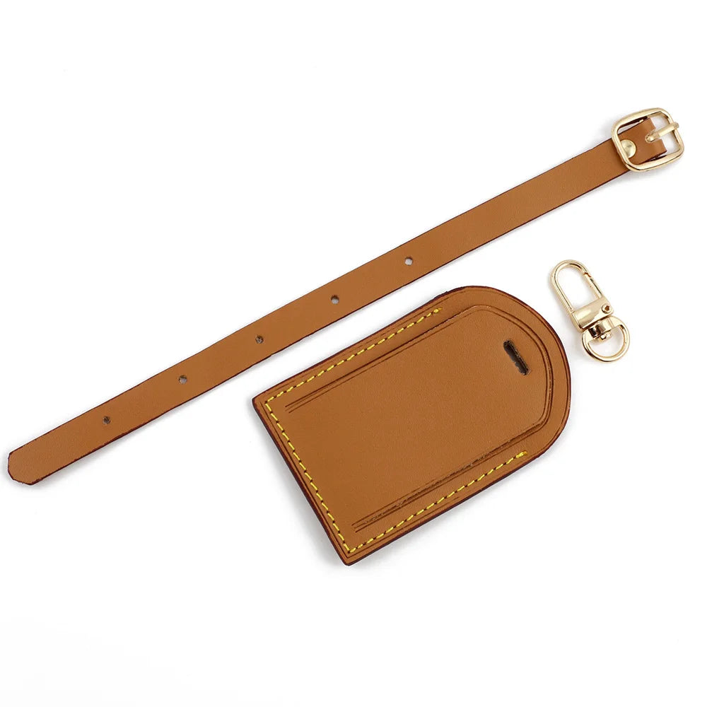 Bag Handbag Luggage Tags Travel Accessories for Suitcase Business Bag Vegetable Tanned Leather Tag Baggage Boarding Passng Pass