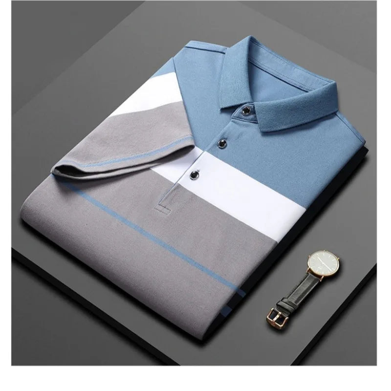 Outdoor Men's Mountaineering Hiking Pure Cotton Slim Fit Sports Leisure Polo Shirt Summer Fashionable Versatile Lapel T-shirt