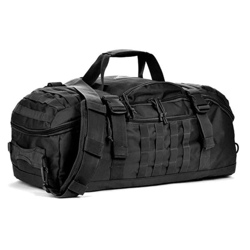 45L Tactical 3 in 1 Camping/Gym/Duffel Shoulder Bag with MOLLE System, Waterproof Fitness & Travel Luggage for Men