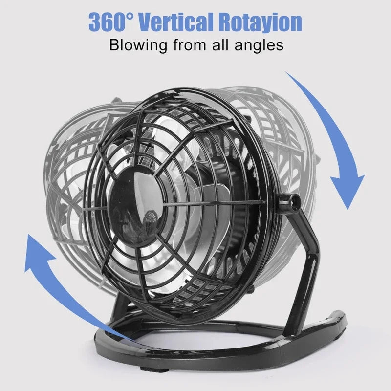 USB Silent Fan Desk Cooler for Laptop Notebook Desktop PC Office Summer Cooling Fan 4 Blades Rotatable USB Mini Fans Socket