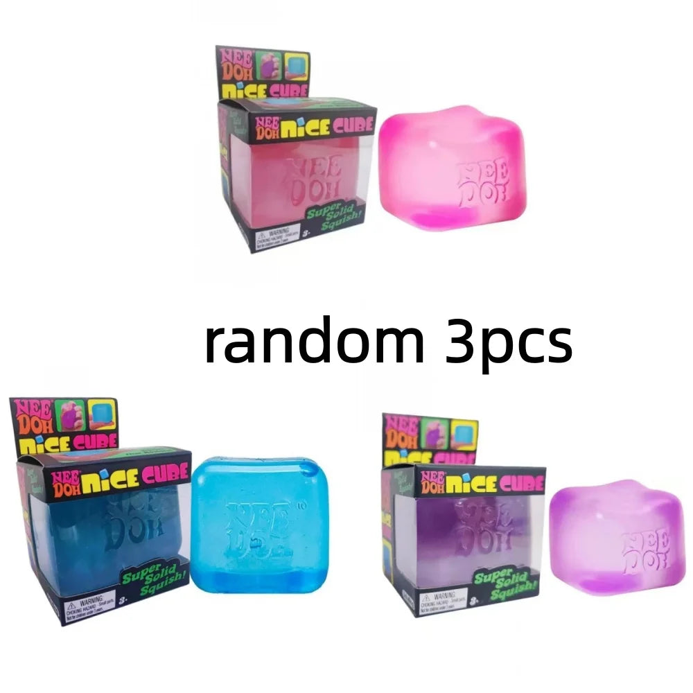 Trending Nee Doh Jellyfish & Cube Squish Toy, Soft Jelly Squeeze Stress Relief Fidget Toy, Sensory NeeDoh for Kids & Adults