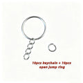 10/20/100Pcs Metal Blank Keyring Keychain With Split Jump Ring Connector DIY Women Men Jewelry Making Supplies Craft Accessories