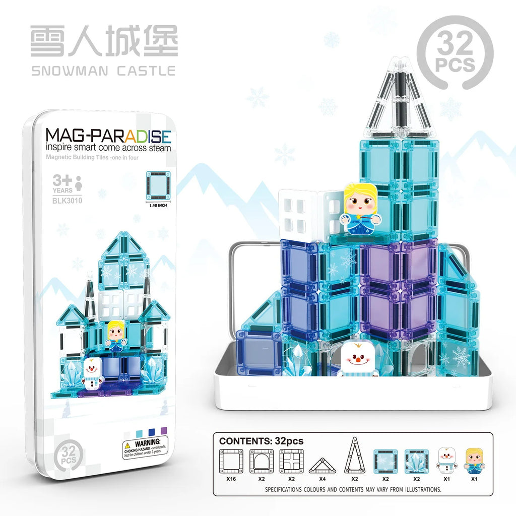 Mini Magnetic Building Blocks for Children, Portable Magnetic Toys with Bright Colors and Fun Designs, Birthday and Holiday Gift