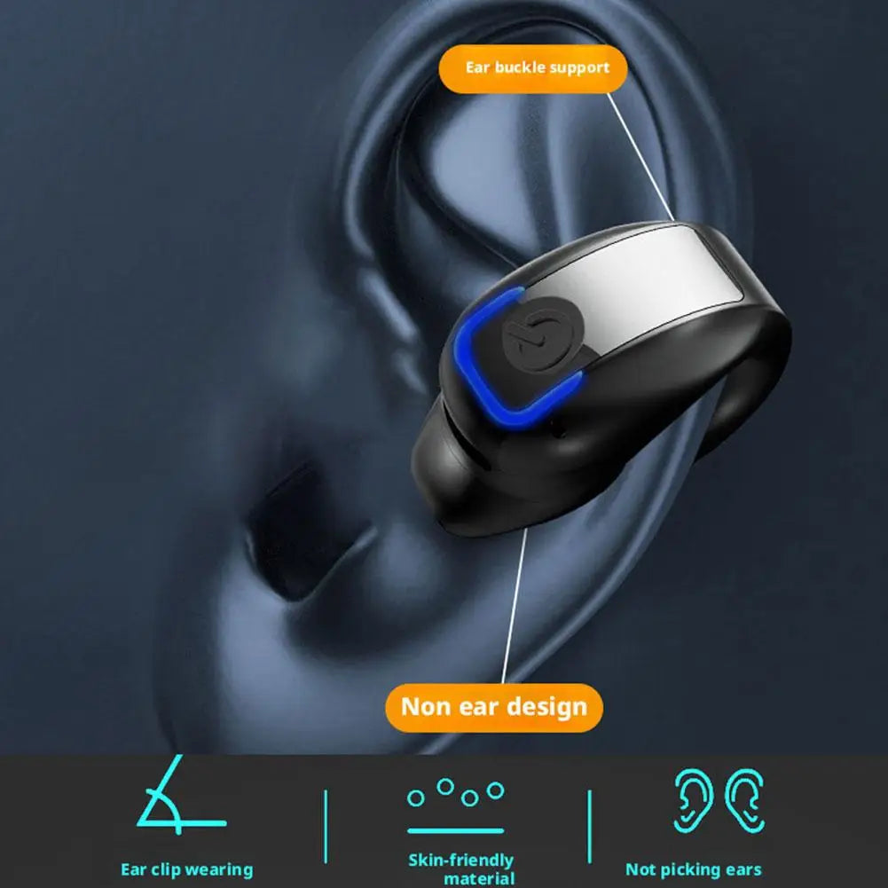 Earphone Clip Wireless Bluetooth Headphone Bone Conduction Headset High Quality TWS Auriculares Sport Noise Canceling With Mic