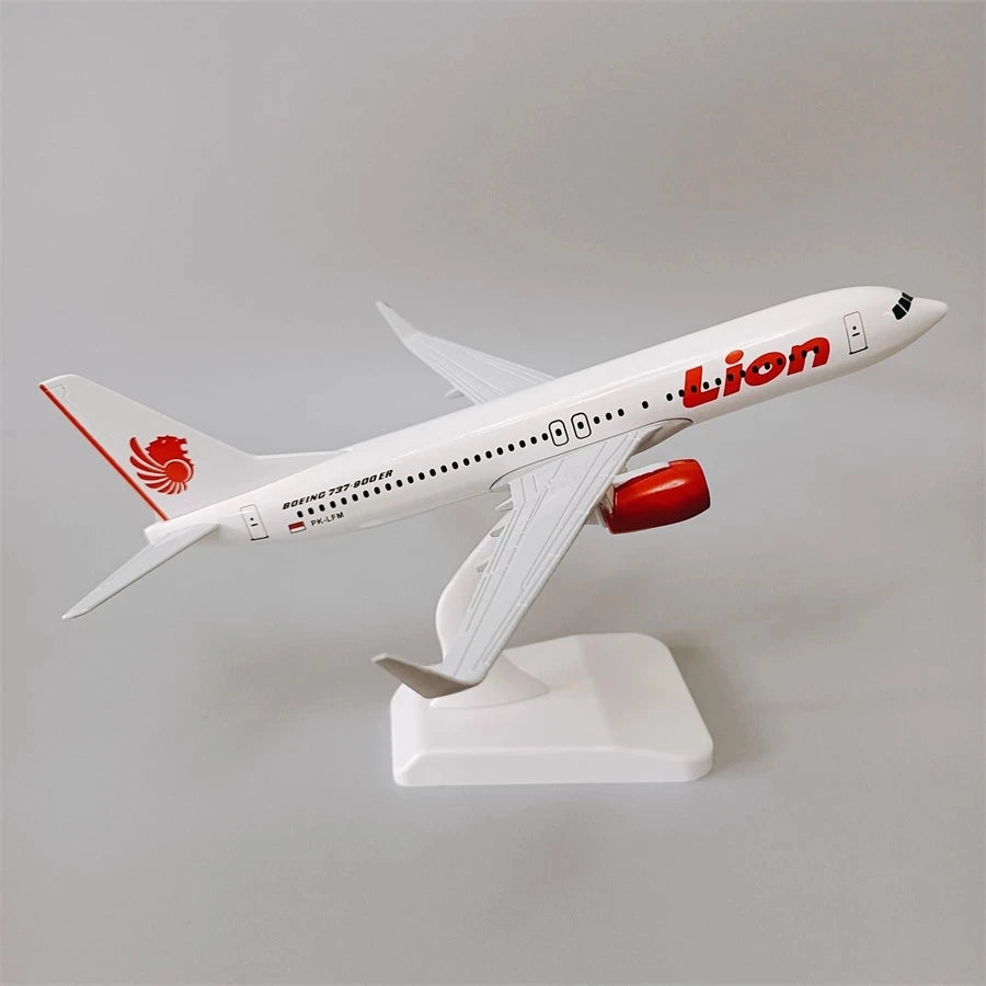 Alloy Metal 20cm B737 Air LION Airlines LION 737 Diecast Airplane Model Plane Model W Base Aircraft Gifts Toys Airplanes Decora