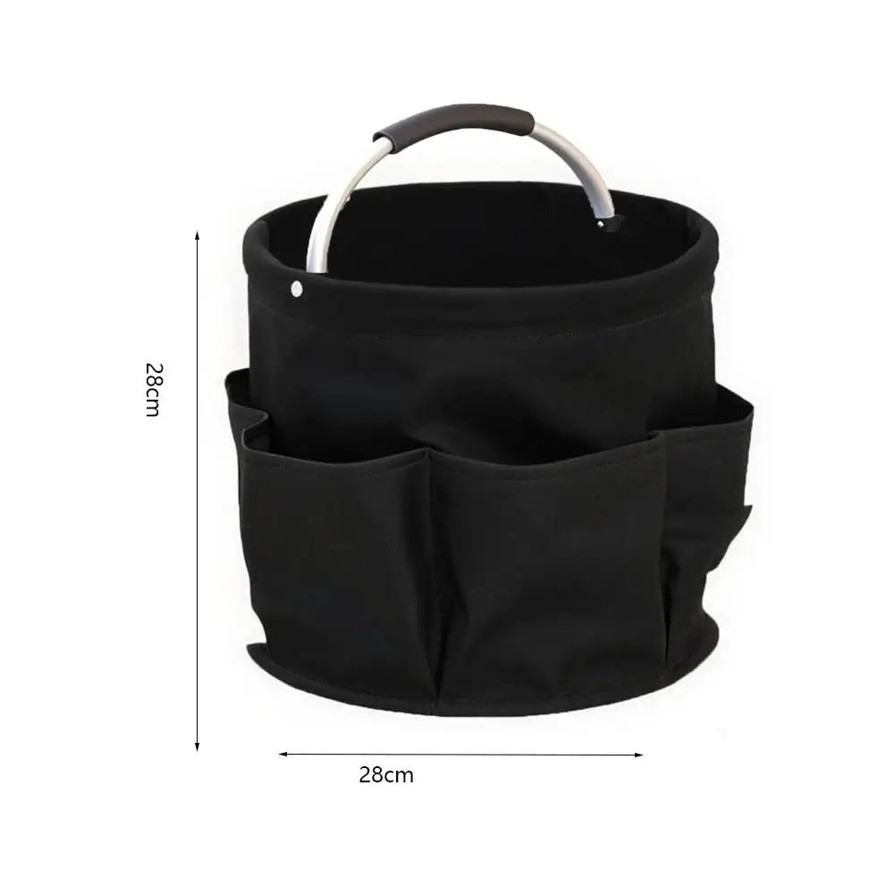 Large Capacity Multi Pocket Storage Bucket Portable Foldable Handheld Garden Tool Bag Outdoor Beach Toy Organizer Tote Basket