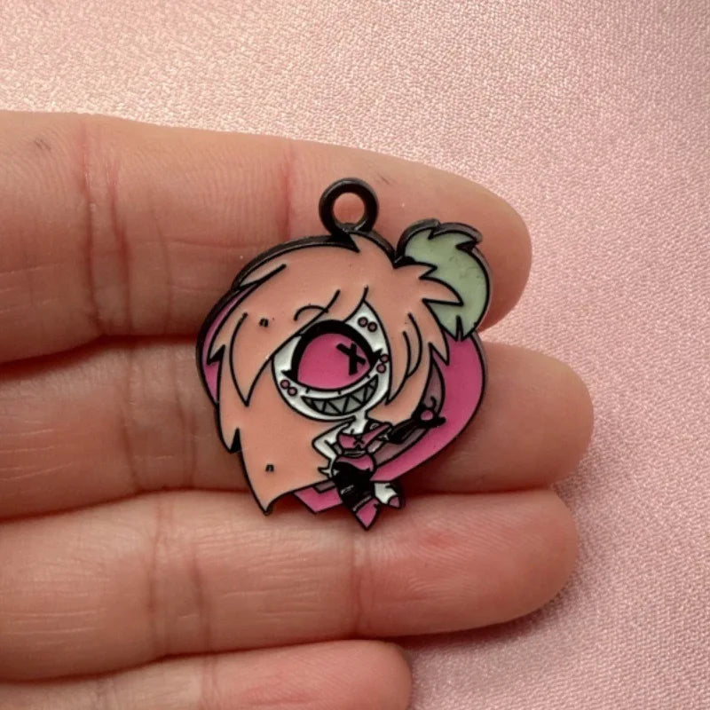11pcs Cartoon Anime Pendant Alloy Drip Oil DIY Bag Phone Chain Pendant Bracelet Necklace Accessories