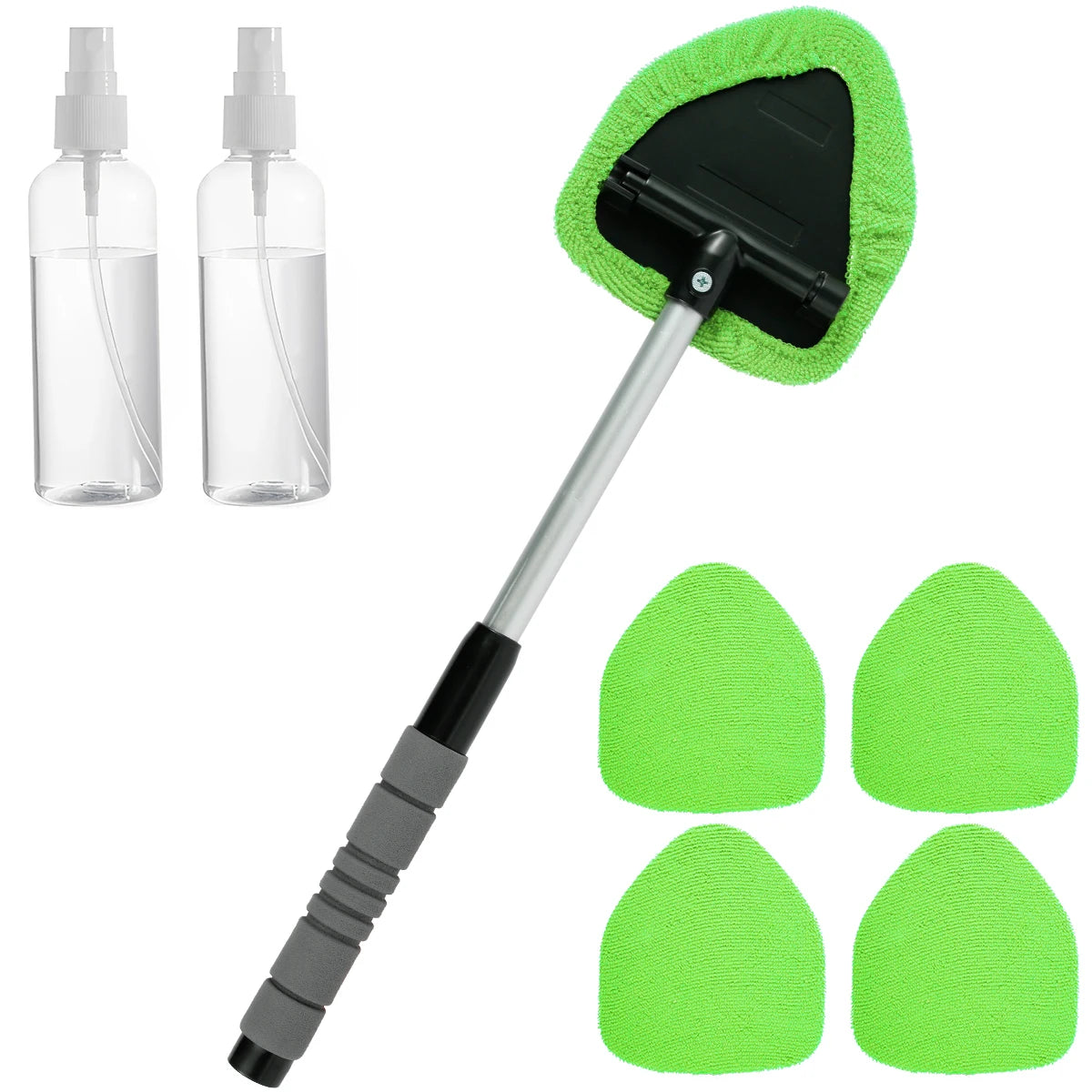 Window Scraping Mist Eliminator Microfiber Car Window Cleaner Telescopic Windshield Cleaning Tools Auto Accessories