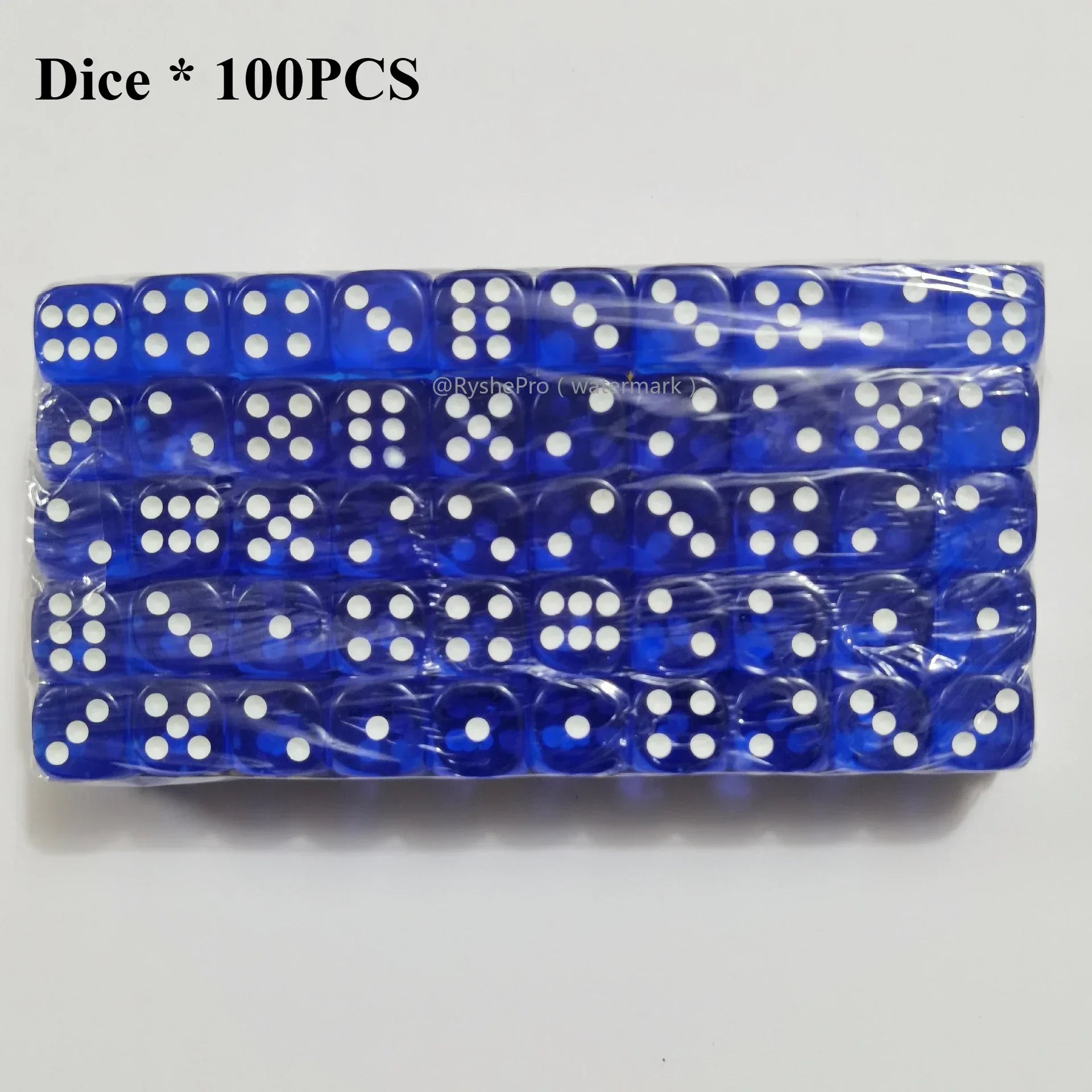 100 Pieces Colored Dices 14mm 6 Sided with Acrylic Material Standard Game Dice Set for Board Games Parties Classroom Math Dice