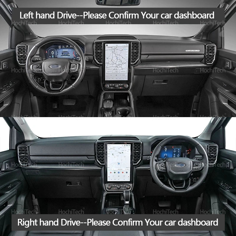 Car Suede Leather Dashboard Cover Dash Mat Carpet Cape Cushion Dashmat Pad for Ford Everest Ranger Wildtrak Raptor T9 2022-2025