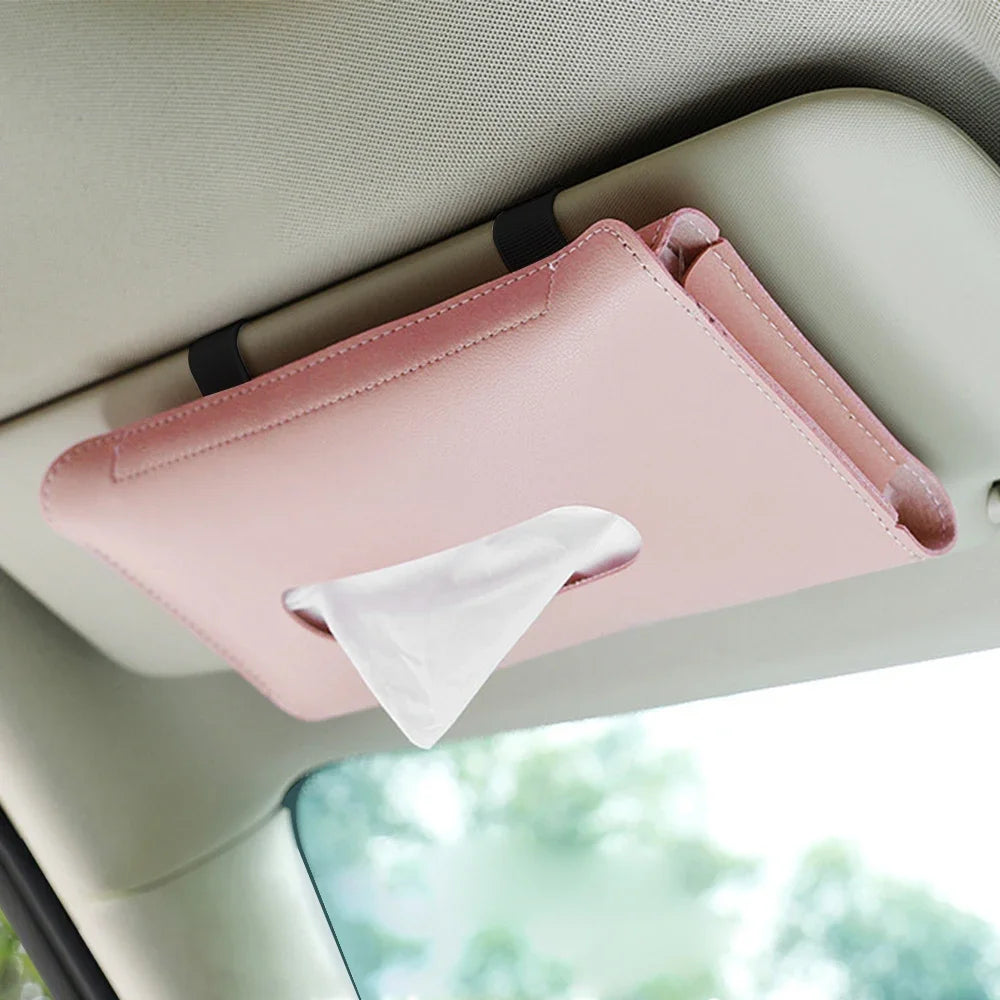 1-4Pcs Car Tissue Box Holder Armrest Paper Towel Storage Bag Organizer For JAC Kia Jeep Lexus Infiniti Isuzu Interior