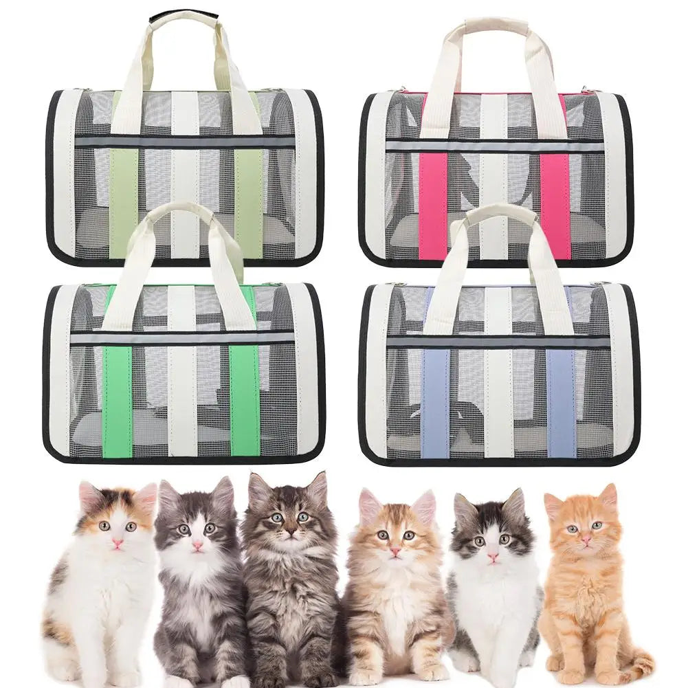 New Breathable Cat Outing Bag for Pet Dog, Summer Skew Straddle, Portable, Foldable, Small and Medium-sized Dog Cage