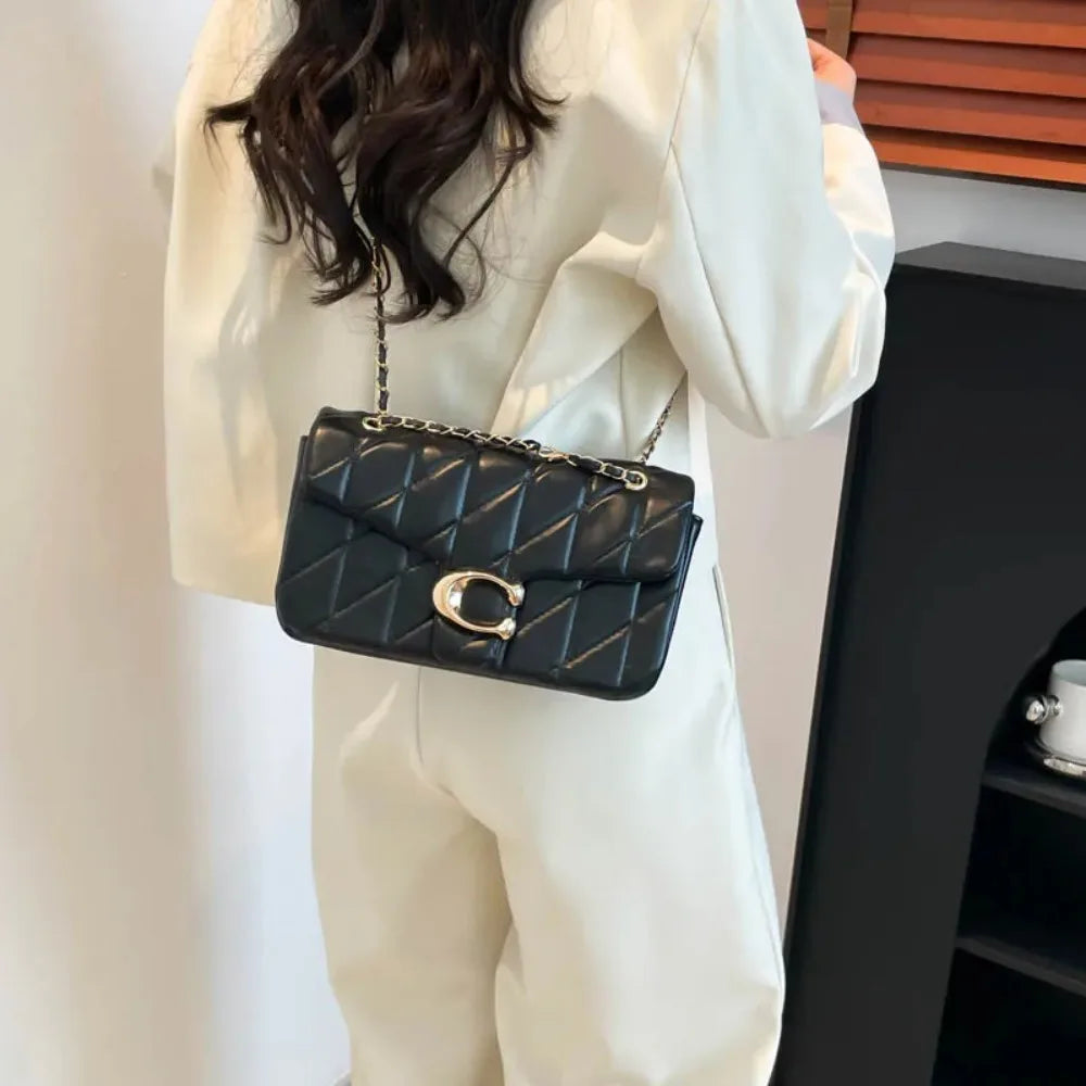 2025Small Fragrant Wind Bag Handbag Rhombic Chain Bag 2026 New One-shoulder Messenger Bag Joker High Sense Small Square Bag Tide