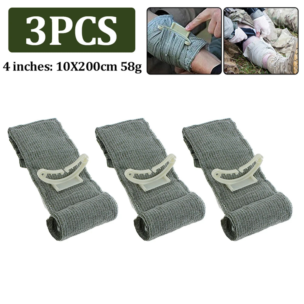 1-20Pcs 4/6inch Israel Bandage Outdoor First Aid Traumatic Hemostatic Bandage Emergency Training Swathe Camping Hiking