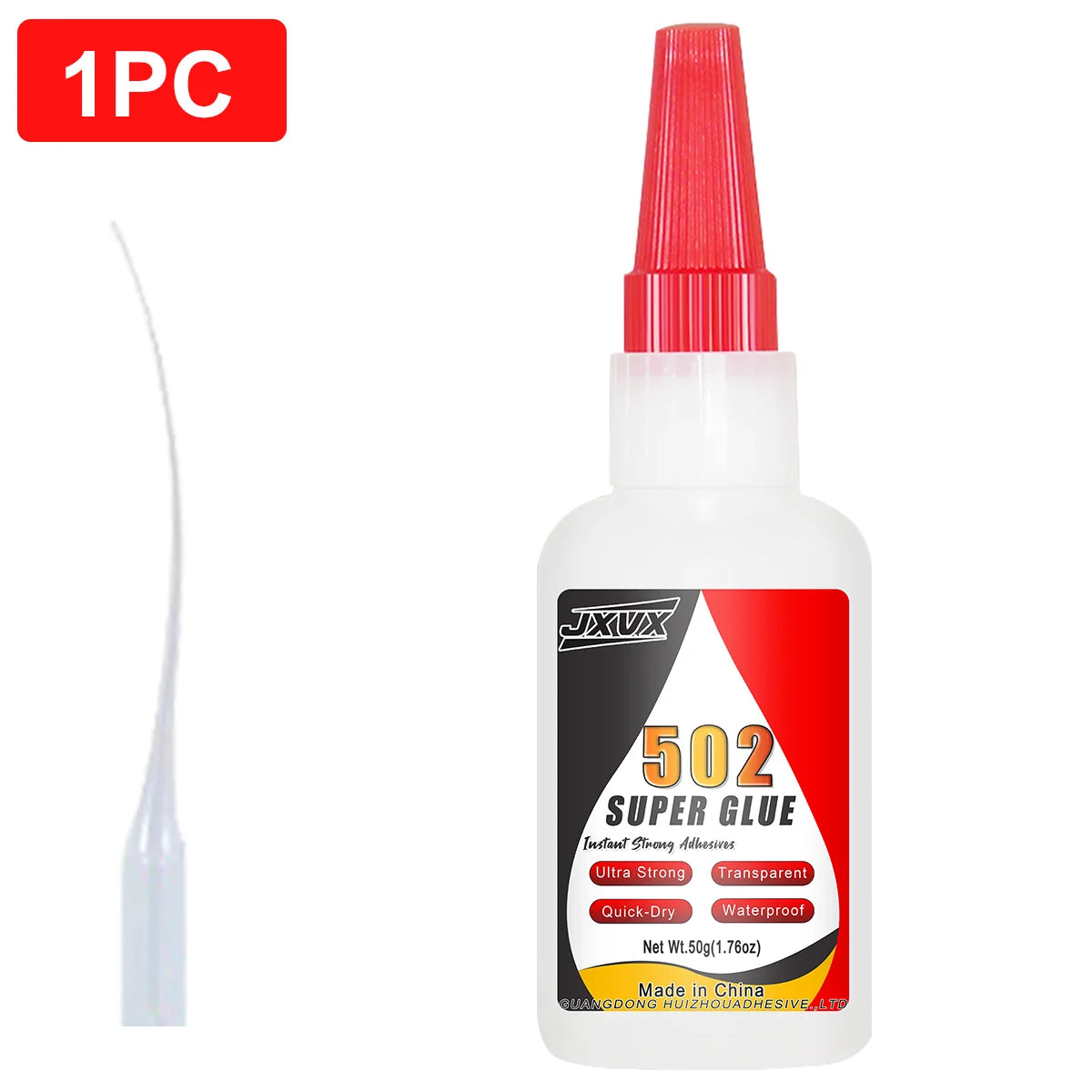 20g/50g Large Capacity 502 Super Glue extra strong, Cyanoacrylate Adhesive, Instant Quick Drying Cyanoacrylate Adhesive, Leather, Rubber, Glass, Wood, Metal, Liquid Glue Tool, Includes dispenser ,1-10pcs.