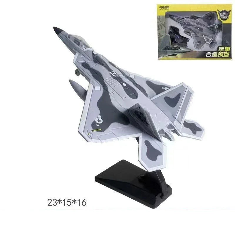 F22 Raptor Fighter Jet Alloy Fighter Aircraft Serie Soundlight Echo Military Metal Model Scenic Area Exhibition Gift