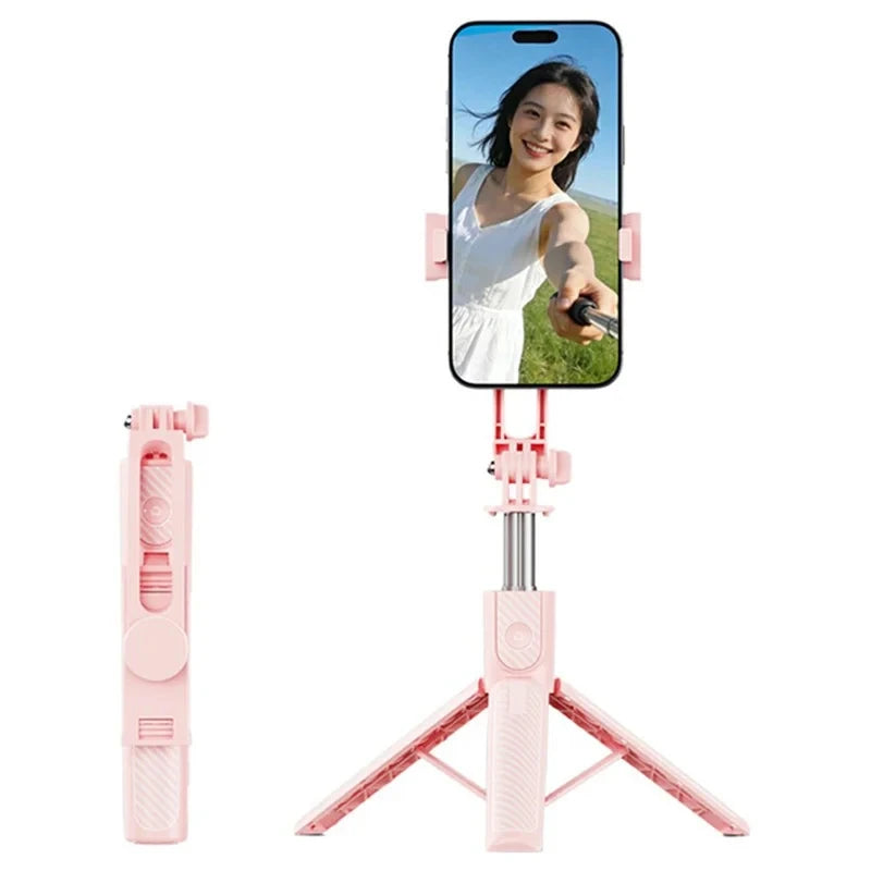 Bluetooth Selfie Stick Tripod 100cm Extendable Wireless Remote Foldable Phone Stand for Mobile Phone Travel Selfie Vlog Shooting
