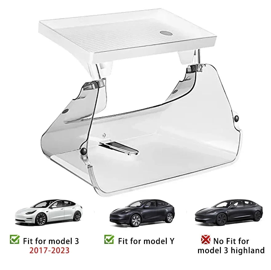 Center Console Organizer For Tesla Model Y Model 3 Highland/ Juniper 2019-2025  under screen storage box Behind Screen Storage