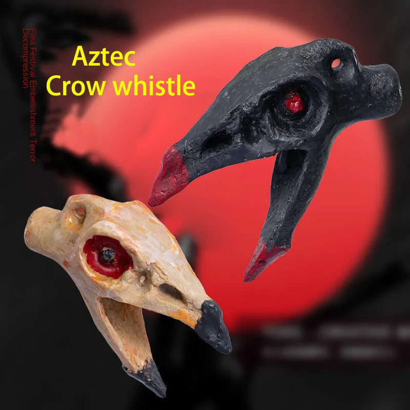 Aztec Screaming Bird Whistle Emergency Survival Gear - Compact Horror Sound Tool for Camping/Hiking - Resin Novelty Prank Toy Wi