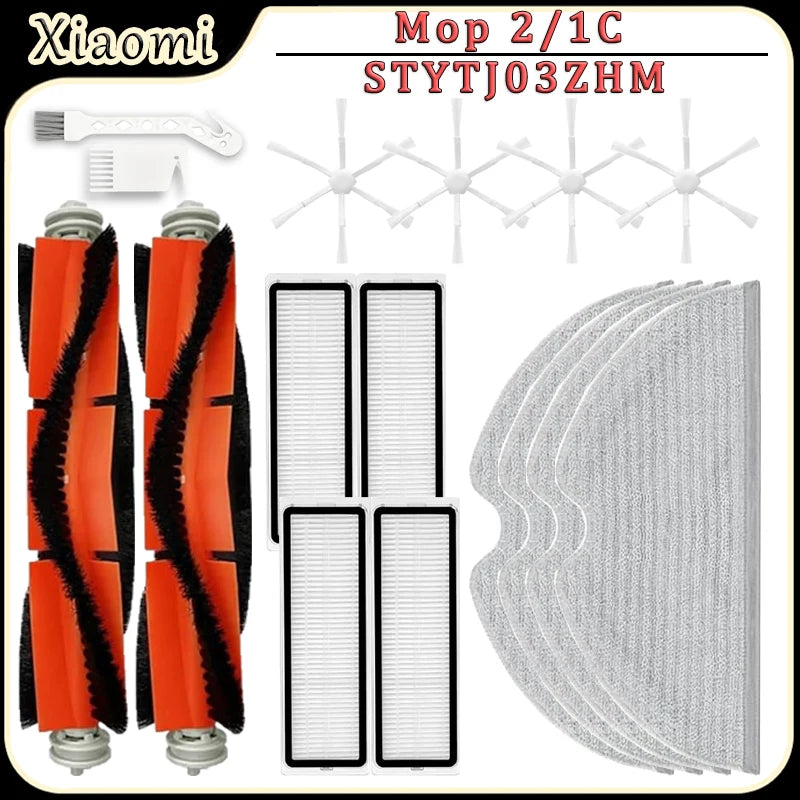 For Xiaomi Mop 2/1C/STYTJ03ZHM Robot Vacuum Accessories Main Brush HEPA Filters Side Brush Mop Cloth Replacement Parts