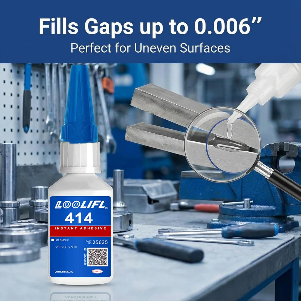 LOOLIFL 414 10Pcs 20G Super Glue Multi Purpose Strong Cyanoacrylate Adhesive For Plastic Rubber Metal Fast Setting Repair Glue