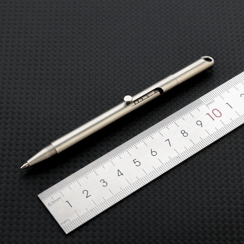 Portable 2-In-1 Stainless Steel Pen Pencil Self Defense Tactical Pen Mini Keychain Writing Pen Outdoor Survival EDC Tool Gift