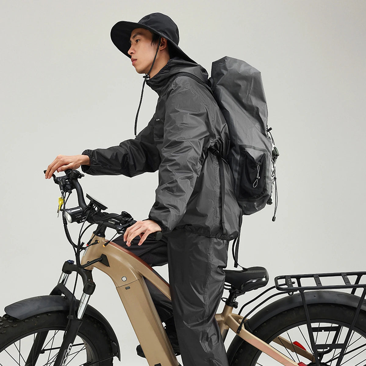 Naturehike 15D Nylon Split Raincoat Lightweight Portable Rainproof Hiking Fishing Cycling Motorcycle Jacket Pants Set Mackintosh