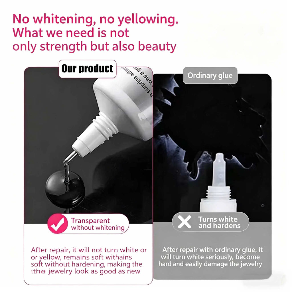 1-3Pcs Multi-Purpose Jewelry Glue, B7000 Clear Jewelry Adhesive, Universal DIY Diamond Adhesive Multi-Purpose Repair Adhesive with Precision Applicator