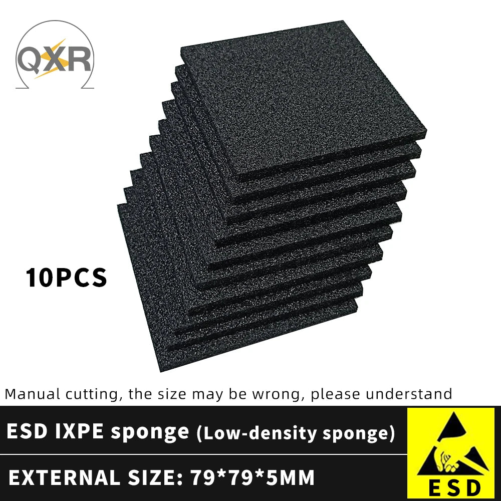 79X79MM black ESD low density IXPE sponge PCB board repair mat Solder stand mat semiconductor IC chip storage board