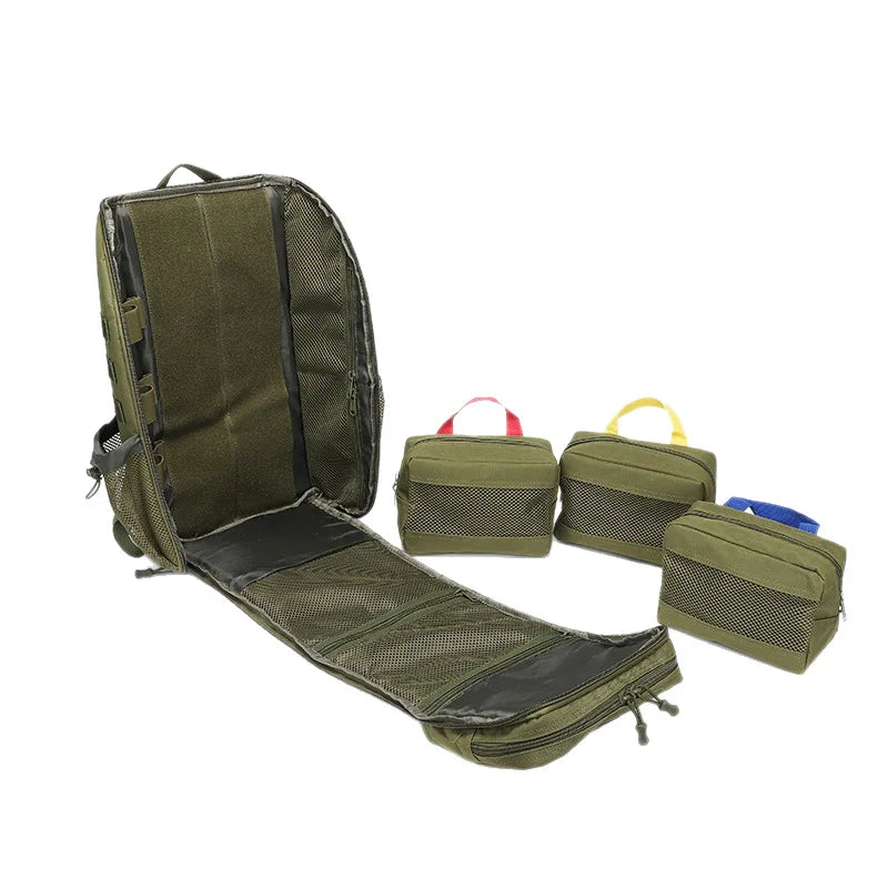 Outdoor Medical Backpack Tactical First Aid Kits Large Capacity Storage Bag Camping Mountaineering Backpack Emergency Bag