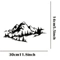 1pc Rust-Resistant Metal Mountain View Decor Black Wall Art for Indoor and Outdoor Home Walls, Stylish and Durable Accent