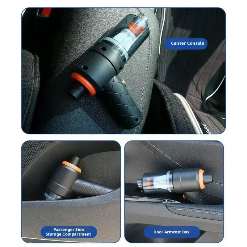 2-in-1 Suction Blower Car Vacuum Wireless Rechargeable High Power Handheld Portable Cleaner for Car Home Interior Daily Cleaning