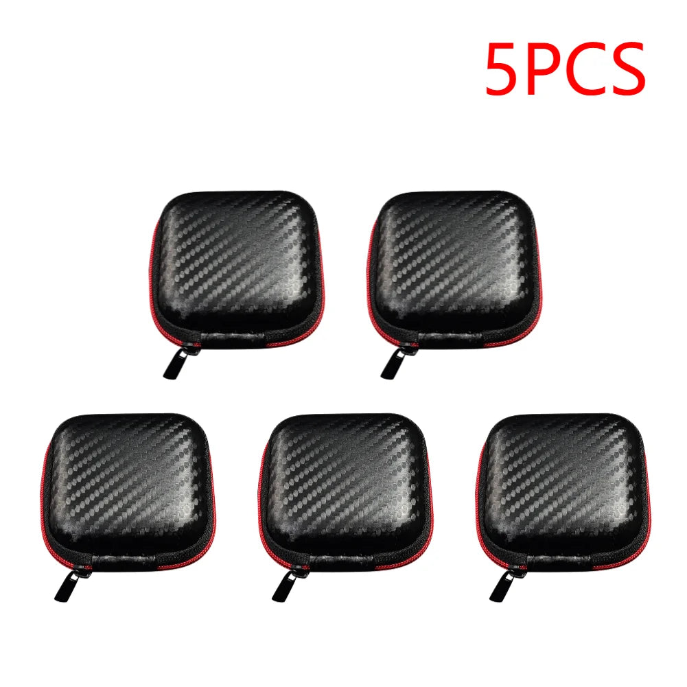 KZ Earphone Accessories Hard Case Bag With Logo Portable Oval Headset PU Storage Box For ZST ZS10 PRO X EDX Pro AS24 DQS ZNA