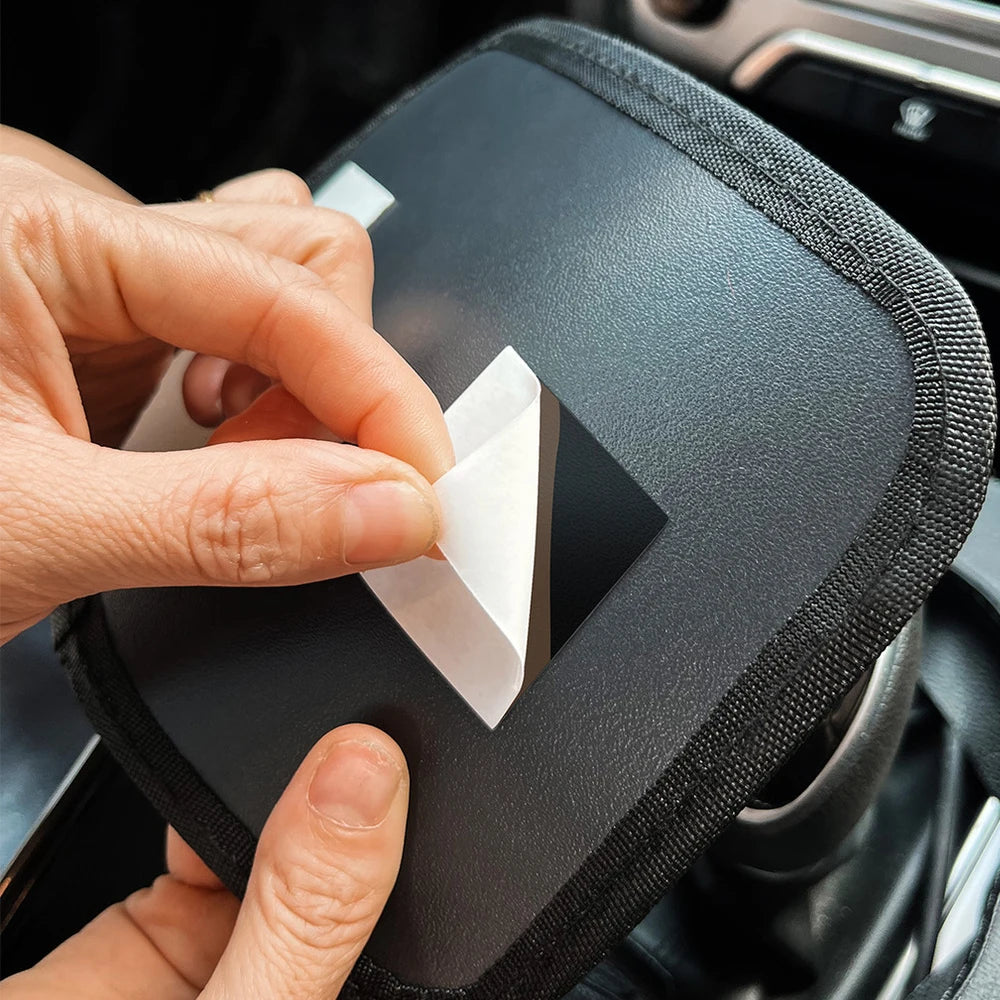 Car Leather Mesh Bag Oxford Fabric Storage Net Bags Car Interior Organizer Phones Coins Keys Storage Auto Stowing Tidying Tools