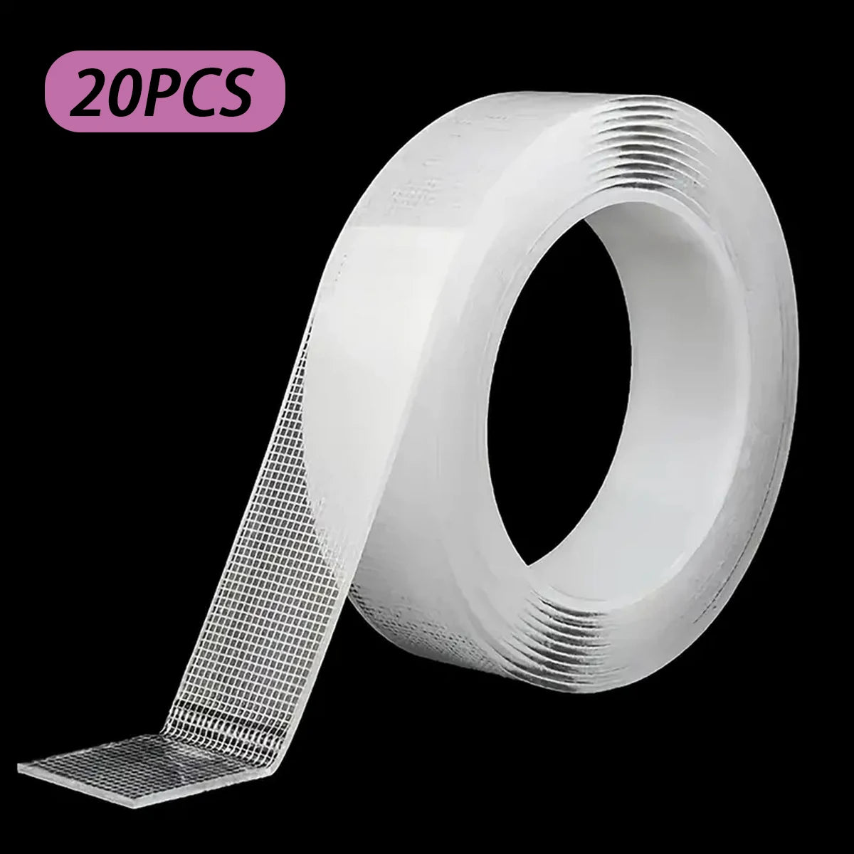 Ultra-strong Double-sided Adhesive Nano Tape, Clear Removable Waterproof Extra Strong Sticky Strip, Heavy-duty Two Side Tape