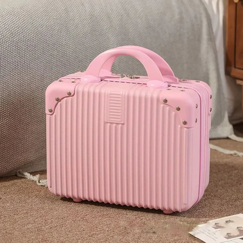 14 inch Lightweight Mini Travel Suitcase Cosmetic Box Waterproof Hand Luggage Organizer Makeup Case Protable Small Boarding Case
