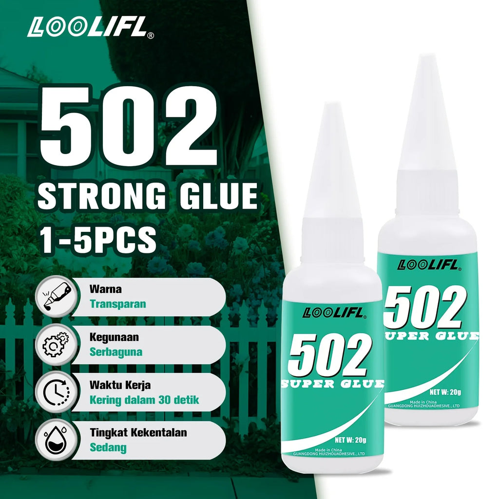 Strong Adhesive, Welding Glue, 502 Glue, Quick-Drying in Three Seconds, Transparent Office Glue, Fast-Drying, Strong, Suitable for Various Material Surfaces: Plastic, Glass, Acrylic, Metal