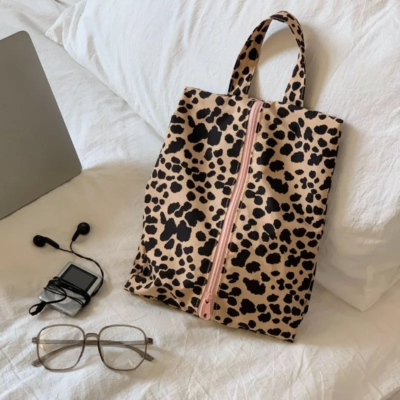 1PCS Leopard Print Travel Packing Cubes cosmetic shoes Clothes Organizers for Suitcase Luggage Storage Bags & Drawer Organizers