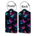 HOT SALE Tyrant butterfly Leather Business Luggage Tag Suitcase Address Label Luggage Boarding Case Label Name ID Address Clip