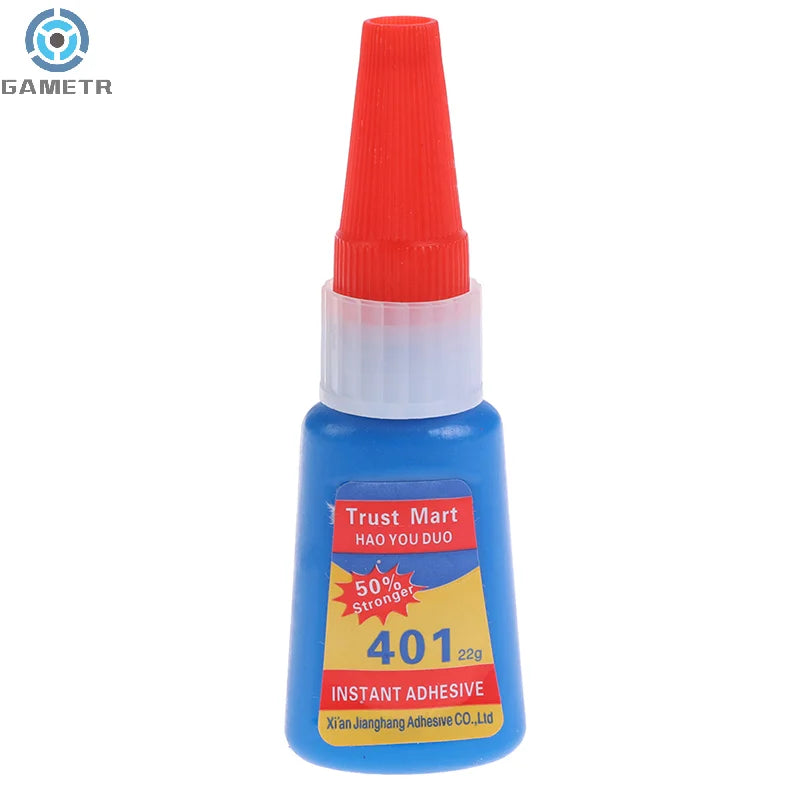 20ml Liquid Super Glue 401 Instant Strong Glue Bond Leather Wood Rubber Metal Glass Cyanoacrylate DIY Adhesive Nail Gel PVC Glue
