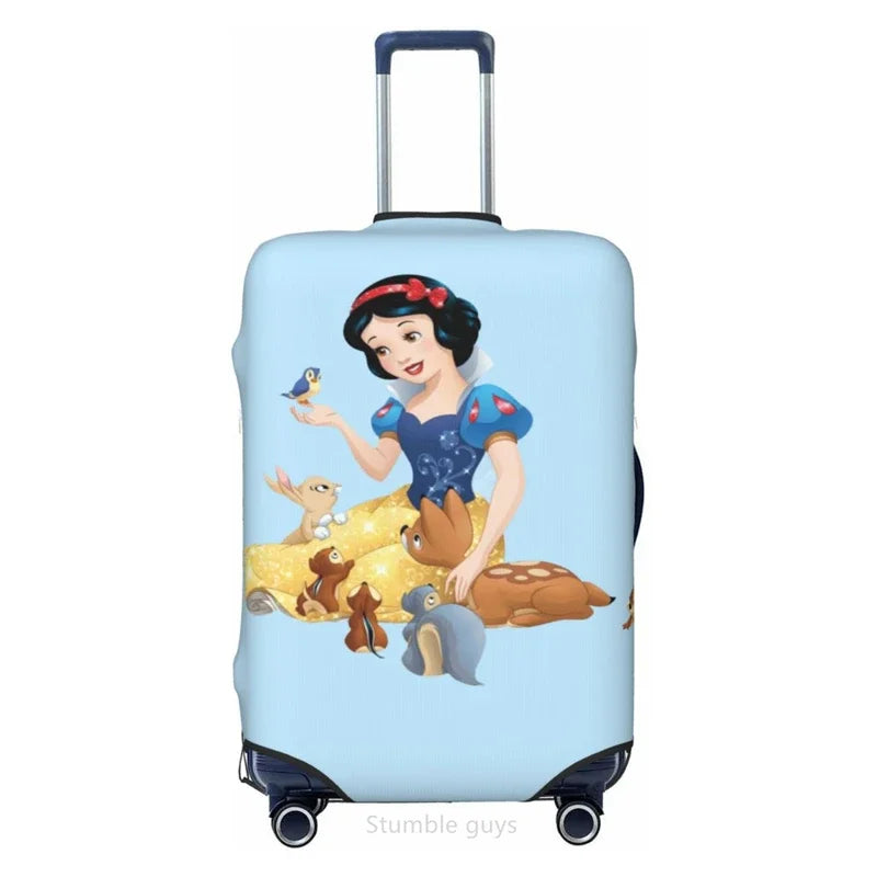 Anti-Scratch Elastic Luggage Cover Princess Design Fits 18-32 Inch Suitcases Dustproof Washable Durable Travel Protective Cover