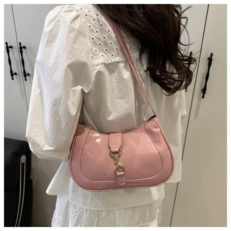 Women's Simple Solid Color Shoulder Bag, Casual Everyday Style, Fashionable Burgundy Color.Shoulder Bag/Tote Bag