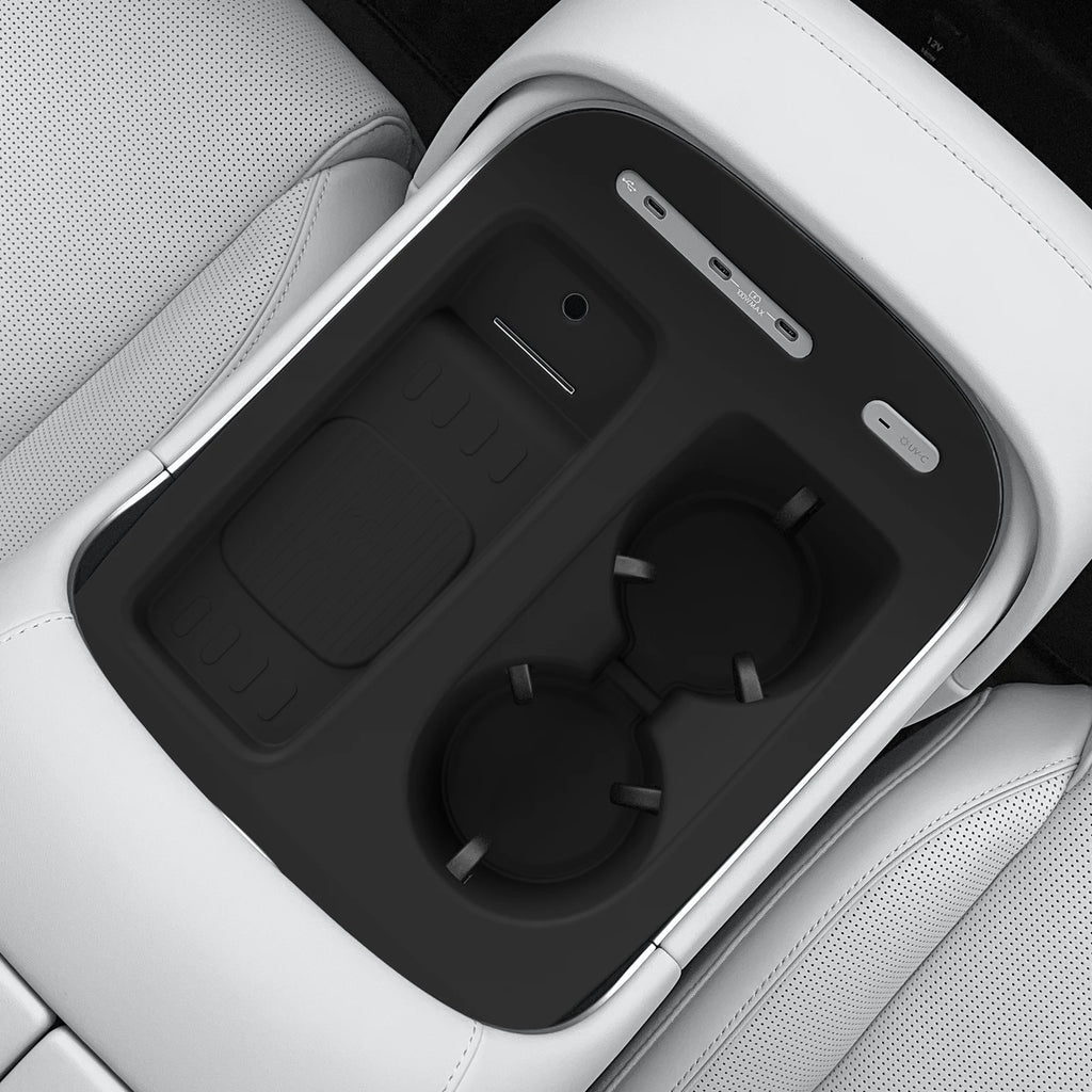 Smabee for Hyundai Palisade 2026 Water Cup Holder Storage Box With Non-slip Wireless Charging Mat Protective Pad Car Accessories