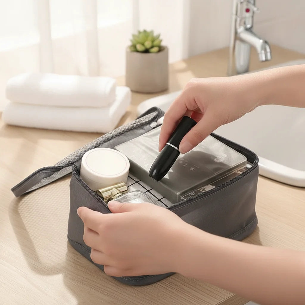 New 6Pcs Travel Clothes Storage Bags Set - Portable Luggage Organizer Suitcase Packing Cubes With Shoe Pouch