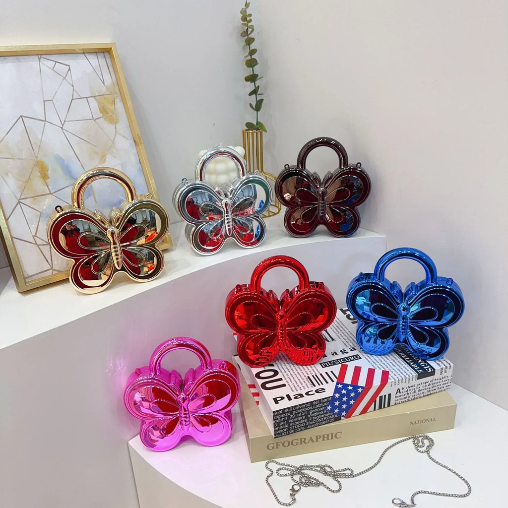 Golden Evening Bag Purses and Handbags Luxury Designer Shoulder Bags Funny Shape Party Wedding Round Acrylic Shiny Clutch Purse