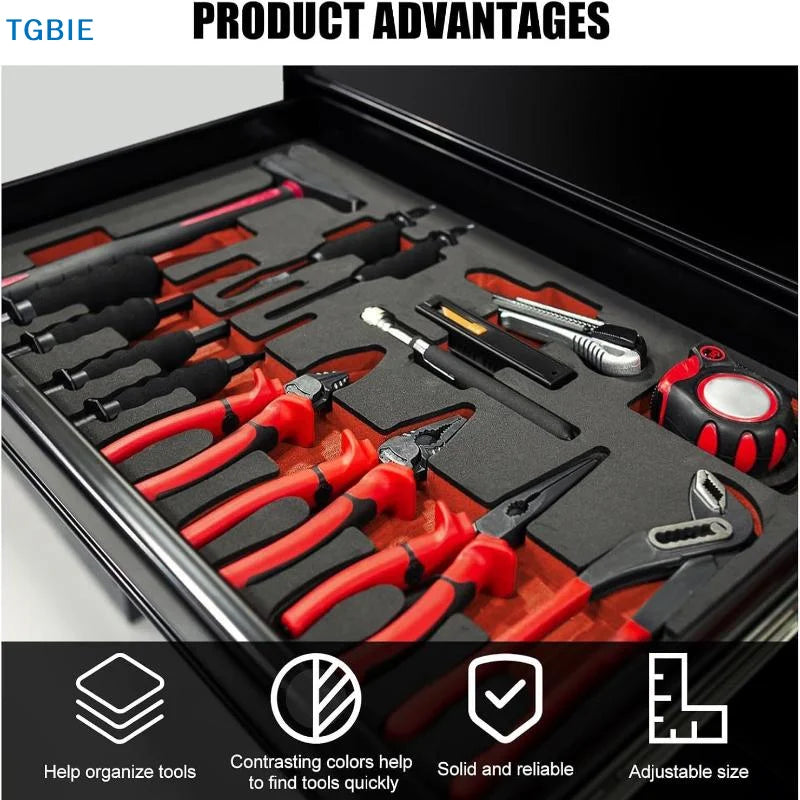 【T】3pcs Tool Box Foam Polyethylene Tool Foam Inserts CasesEPE Foam For Organizer Cases Drawer LinerCamera Toolbox Storage Shadow